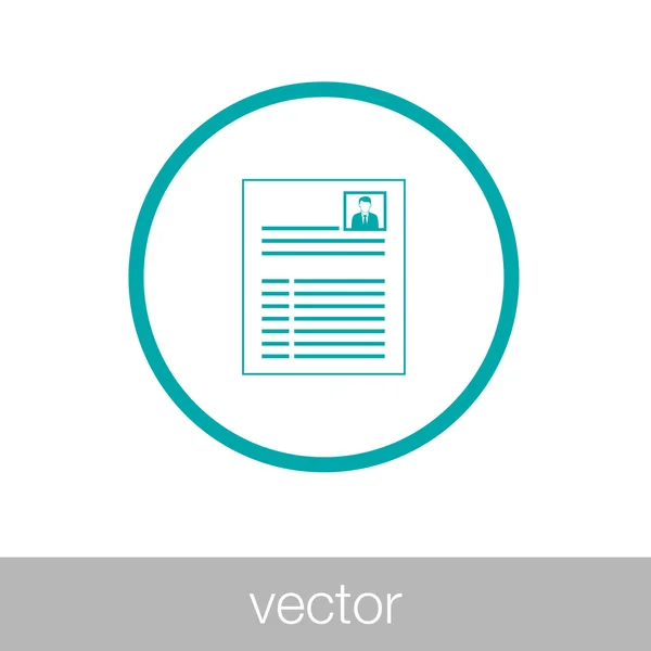 Icono de concepto de CV minimalista . — Vector de stock