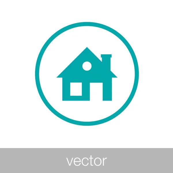 Small House Button Real estate concept. Small house icon isolated