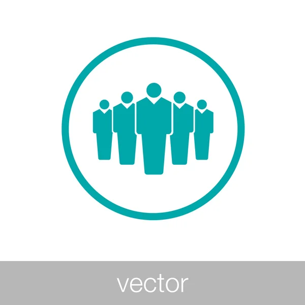 Equipo - Botón - Stock Illustration - Icono de concepto de equipo - Icono de concepto de trabajo en equipo — Archivo Imágenes Vectoriales