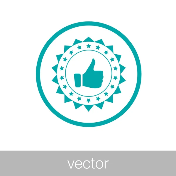 Testimonios - insignia con el icono cintas — Vector de stock