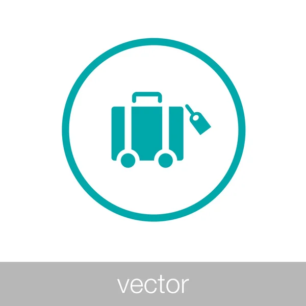 Ilustração de estoque - Ícone de conceito de viagem - símbolo de bagagem — Vetor de Stock
