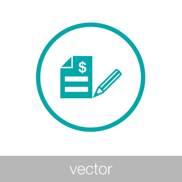 Icono del concepto de registro empresarial. Icono de diseño plano de ilustración Stock . — Vector de stock