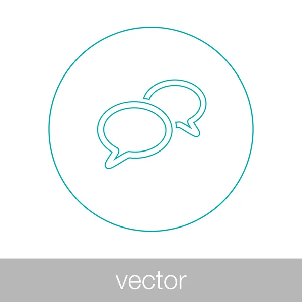 Chat icono plano — Vector de stock