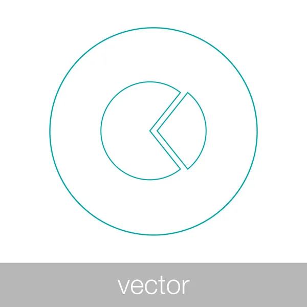 Diferentes trozos de gráfico circular. Concepto de análisis de mercado ico — Vector de stock