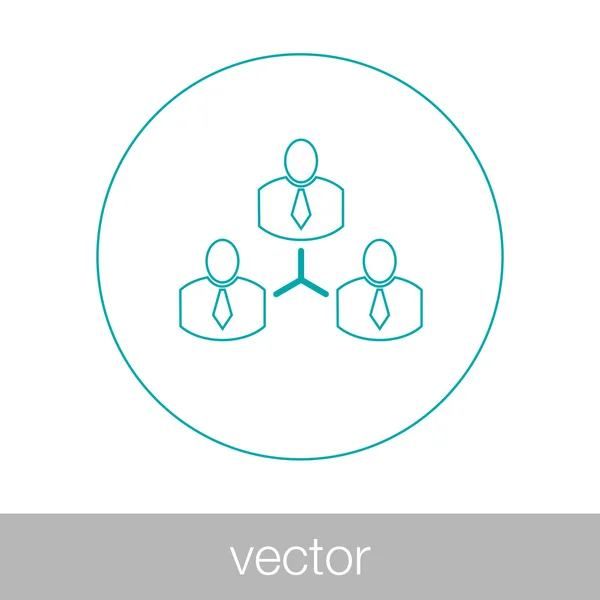 Абстрактная икона со сложной бизнес-сетью. Бузин — стоковый вектор