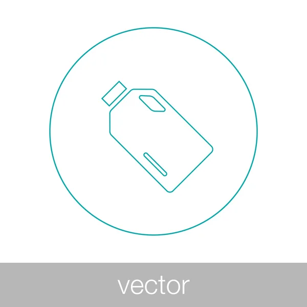 Icono de concepto de botella de plástico. Icono de diseño plano de ilustración Stock — Vector de stock