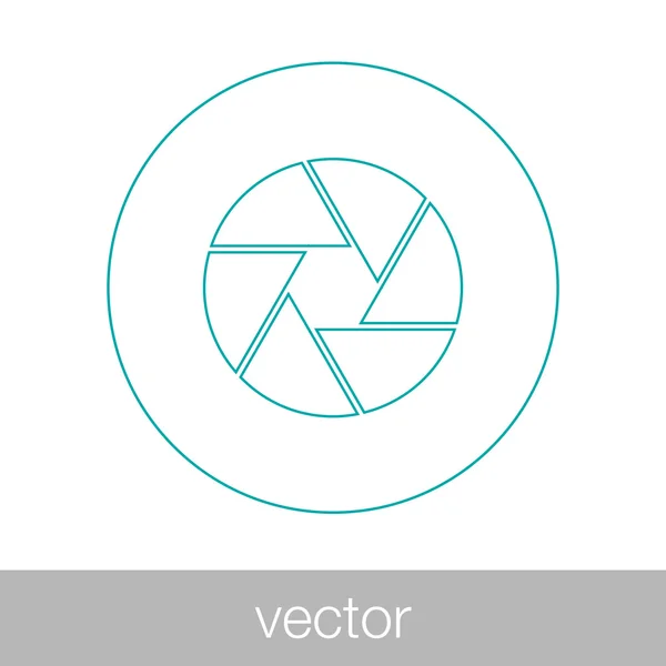 Camera sluiter concept pictogram. Stock Illustratie platte ontwerp pictogram — Stockvector