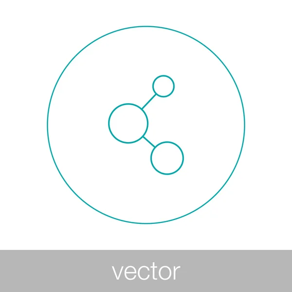 Illustration de stock - icône de réseau concept - icône de réseau social — Image vectorielle