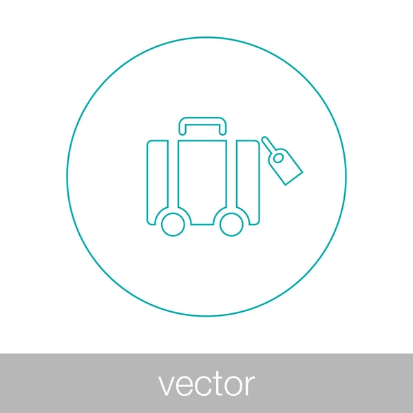 यात्रा बटन स्टॉक इलस्ट्रेशन यात्रा अवधारणा प्रतीक लूग — स्टॉक वेक्टर