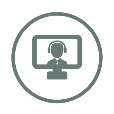 Düz tasarım illüstrasyon kavramı webinar, online eğitim, p için