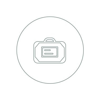 Flat design portfolio icon. Portfolio briefcase concept icon.