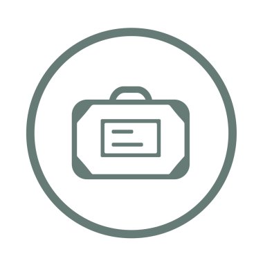 Flat design portfolio icon. Portfolio briefcase concept icon.