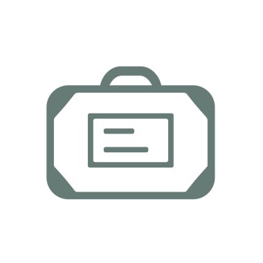 Flat design portfolio icon. Portfolio briefcase concept icon.