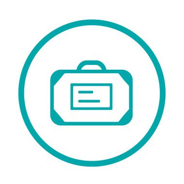 Flat design portfolio icon. Portfolio briefcase concept icon.