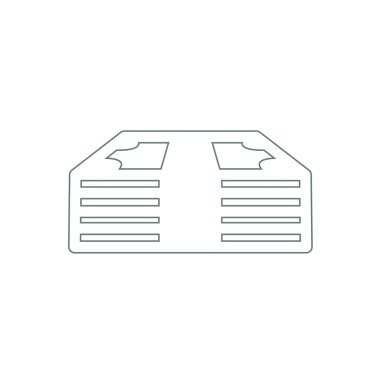 Finans ve para simgesi. Hisse senedi illüstrasyon düz tasarım simgesi