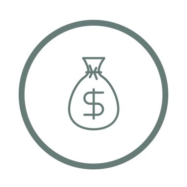 Finans ve para simgesi. Hisse senedi illüstrasyon düz tasarım simgesi