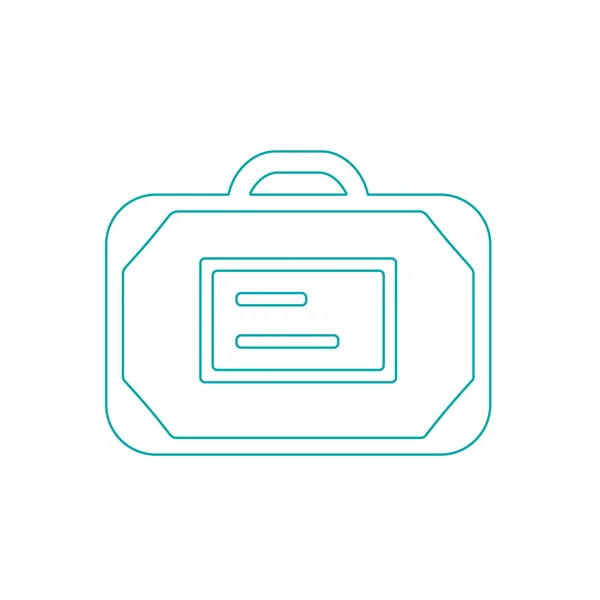 Flat design portfolio icon. Portfolio briefcase concept icon. — 图库照片