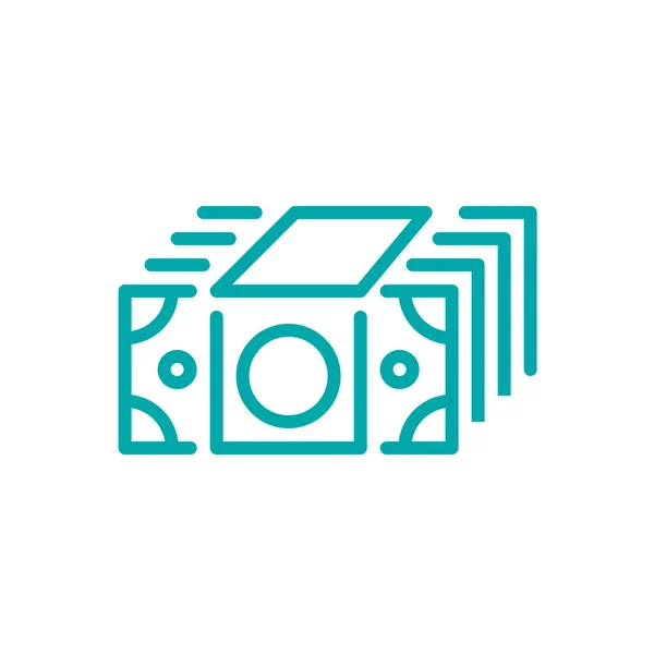 Finance and money icon. Stock illustration flat design icon — Stock Photo, Image