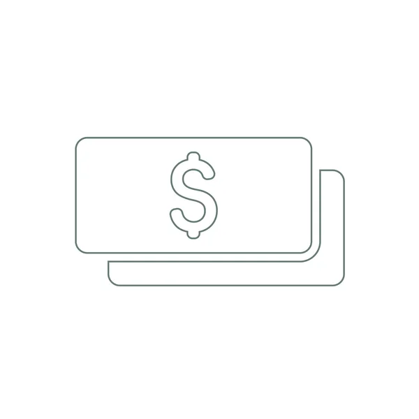 Financiën en geld pictogram. Stock Illustratie platte ontwerp pictogram — Stockfoto