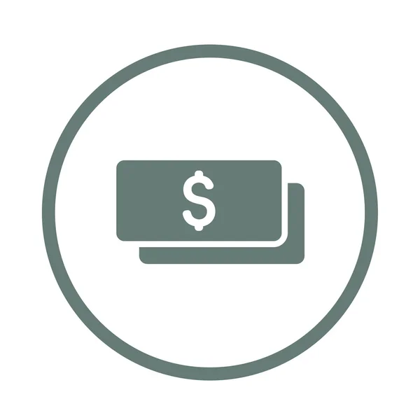 Financiën en geld pictogram. Stock Illustratie platte ontwerp pictogram — Stockfoto