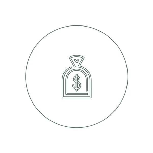 Finance and money icon. Stock illustration flat design icon — Stock Photo, Image