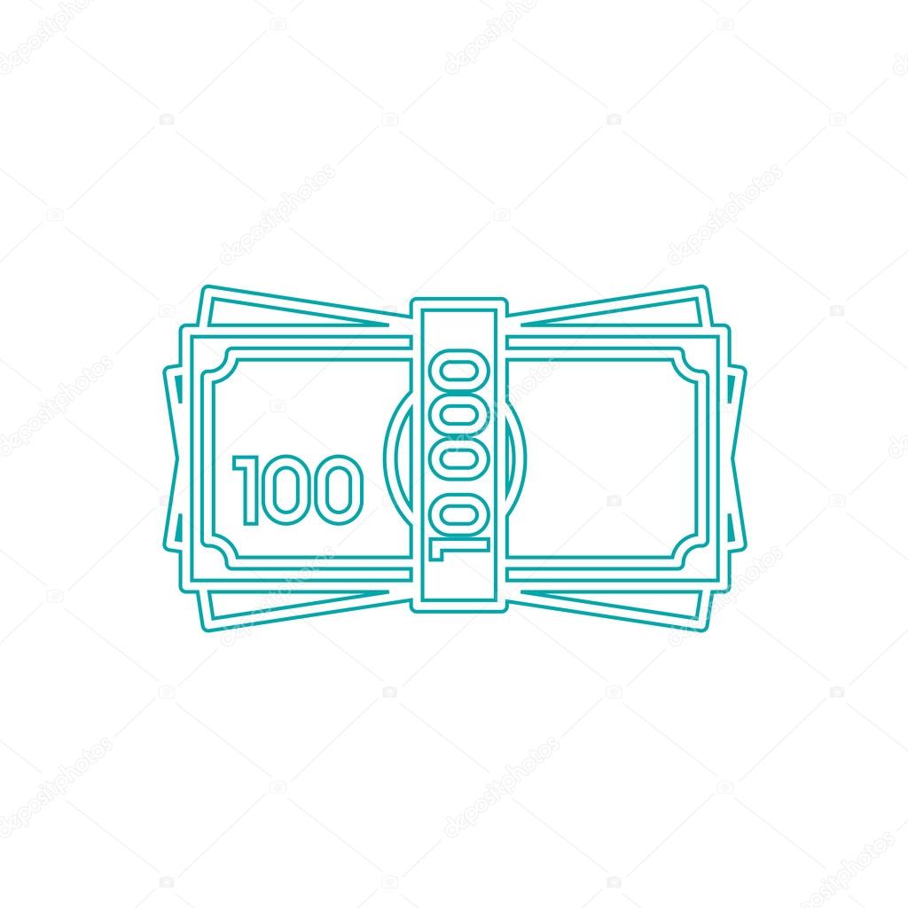 Finance and money icon. Stock illustration flat design icon