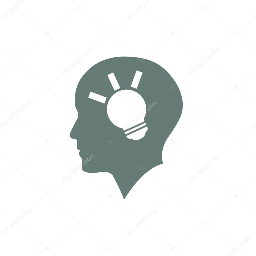 Brainstorming - Stock Illustration showing a man looking for ide