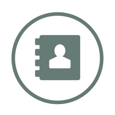 adres defteri simgesini. iletişim kitap düz stil tasarım simgesi.