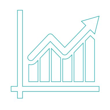 Büyüme - nakit akış planı kavramı simge. Hisse senedi illüstrasyon grafik w