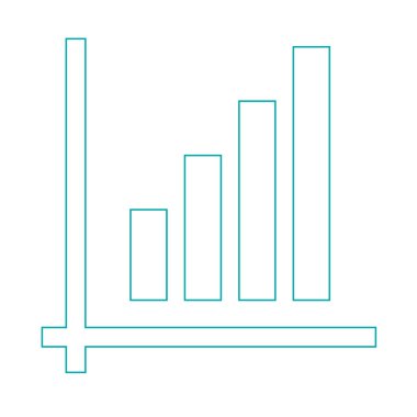 Büyüme - nakit akış planı kavramı simge. Hisse senedi illüstrasyon grafik w
