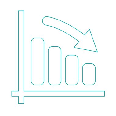 Büyüme - nakit akış planı kavramı simge. Hisse senedi illüstrasyon grafik w