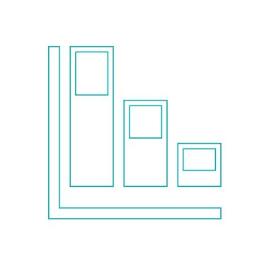 Büyüme - nakit akış planı kavramı simge. Hisse senedi illüstrasyon grafik w