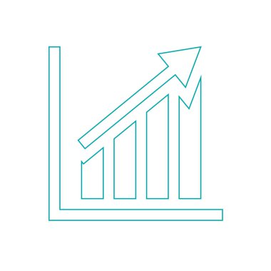 Büyüme - nakit akış planı kavramı simge. Hisse senedi illüstrasyon grafik w