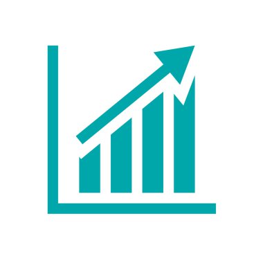 Büyüme - nakit akış planı kavramı simge. Hisse senedi illüstrasyon grafik w
