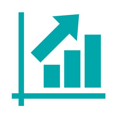 Büyüme - nakit akış planı kavramı simge. Hisse senedi illüstrasyon grafik w
