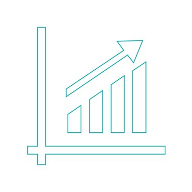 Büyüme - nakit akış planı kavramı simge. Hisse senedi illüstrasyon grafik w