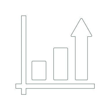 Büyüme - nakit akış planı kavramı simge. Hisse senedi illüstrasyon grafik w