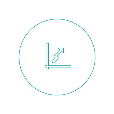 Büyüme - nakit akış planı kavramı simge. Hisse senedi illüstrasyon grafik w