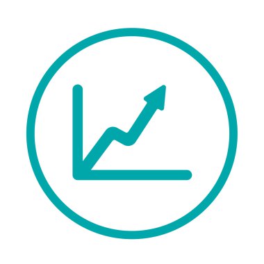 Büyüme - nakit akış planı kavramı simge. Hisse senedi illüstrasyon grafik w