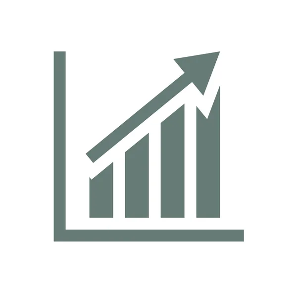 Wzrost - ikona koncepcja planu przepływu środków pieniężnych. Pień ilustracja wykres w — Zdjęcie stockowe