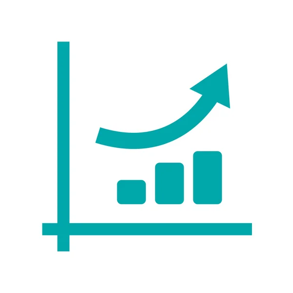 Wzrost - ikona koncepcja planu przepływu środków pieniężnych. Pień ilustracja wykres w — Zdjęcie stockowe