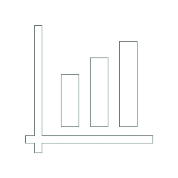 Wzrost - ikona koncepcja planu przepływu środków pieniężnych. Pień ilustracja wykres w — Zdjęcie stockowe