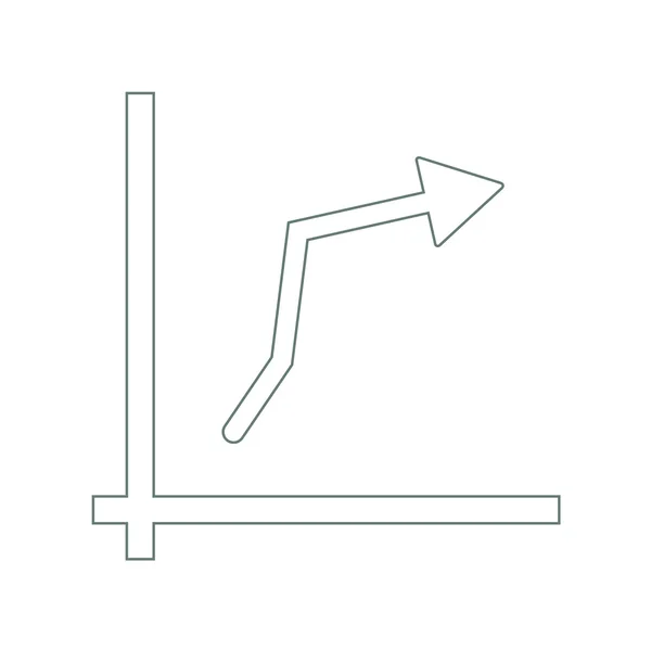 Crescimento - ícone do conceito de plano de fluxo de caixa. Gráfico de ilustração de stock w — Fotografia de Stock