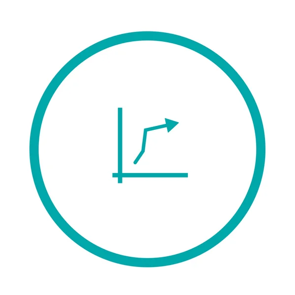 Crescimento - ícone do conceito de plano de fluxo de caixa. Gráfico de ilustração de stock w — Fotografia de Stock