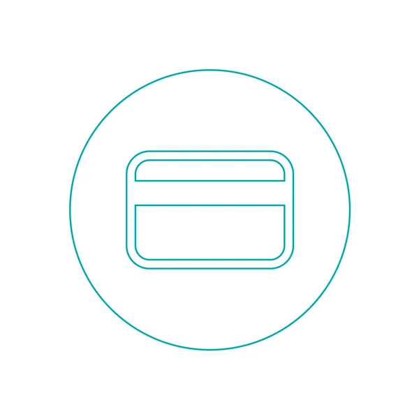 신용 카드 아이콘입니다. 플라스틱 돈 플랫 디자인 스타일 컨셉 아이콘. — 스톡 사진