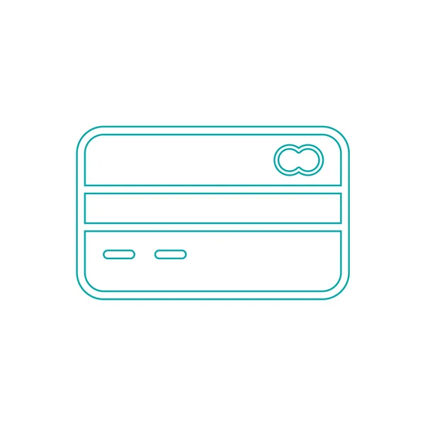 Creditcard pictogram. plastic geld platte ontwerp concept stijlicoon. — Stockfoto