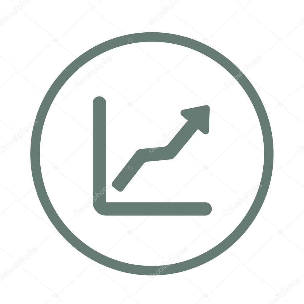 Growth - cash flow plan concept icon. Stock Illustration graph w
