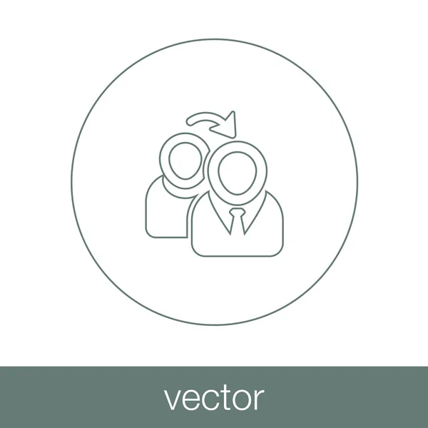 Üzleti ikonra. Tranzakció lapos stílusú koncepció design ikon. — Stock Vector