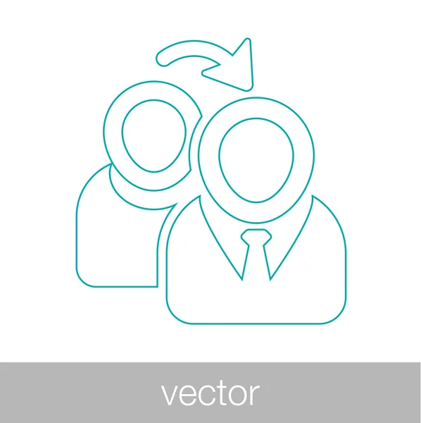 Icono del negocio. icono de diseño de concepto de estilo plano de transacción . — Vector de stock
