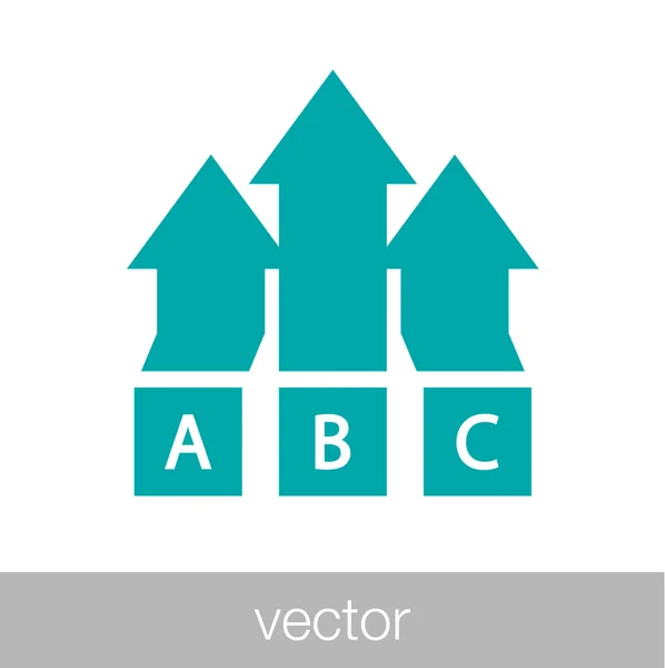 Progress concept icon. victory scale icon. Stock illustration fl — Stock Vector